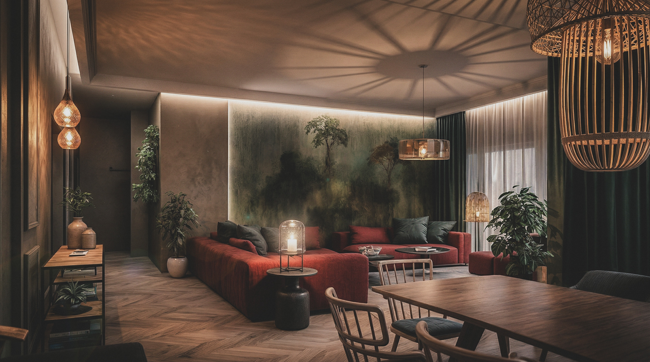 Projekt wnętrza domu jednorodzinnego — SMUS design