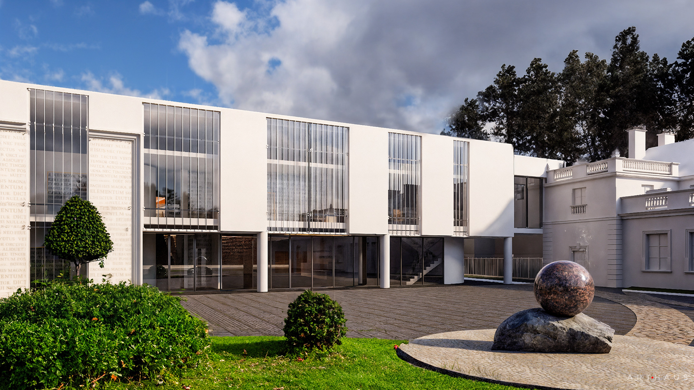 Wizualizacja budynku biurowego — SMUS design